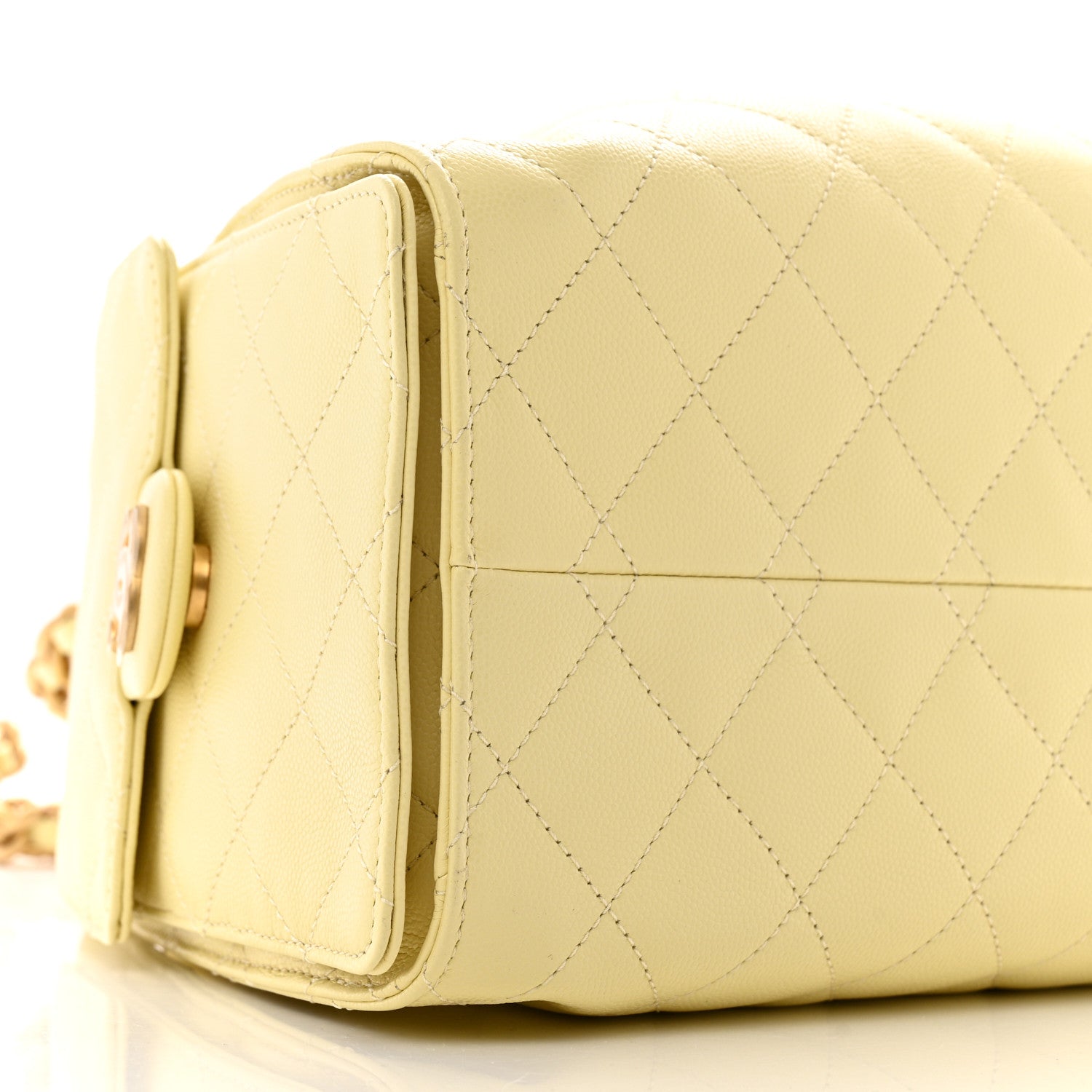 Chanel Caviar Quilted Small Chanel 25 Handbag Light Yellow 9 of 10