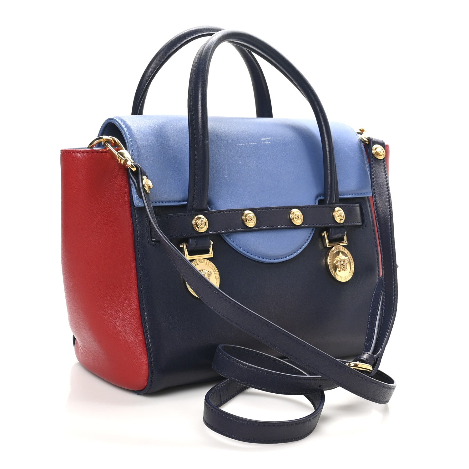 Versace Nappa Signature Bag Blue Multicolor 3 of 11