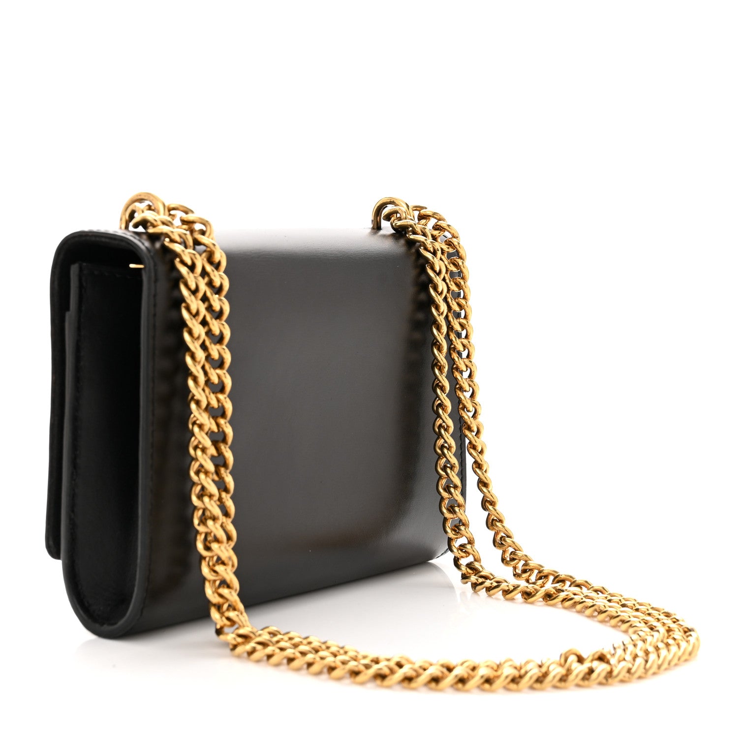 Louis Vuitton Calfskin Chain Louise MM Black 3 of 9