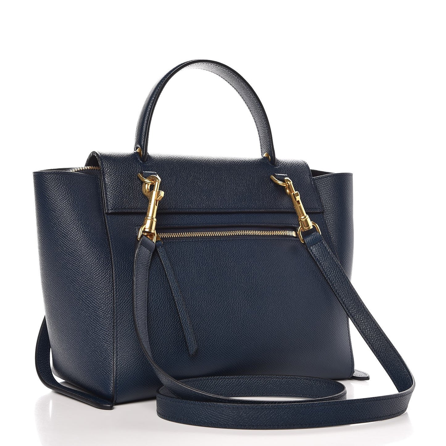 Baby Grained Calfskin Micro Belt Bag Steel Blue