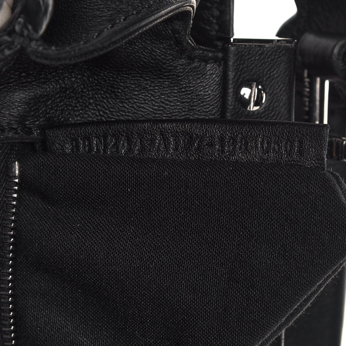 Vitello Seta Shiny Nappa Pearl Scallopped Studded Mini Peekaboo Iconic Satchel Black