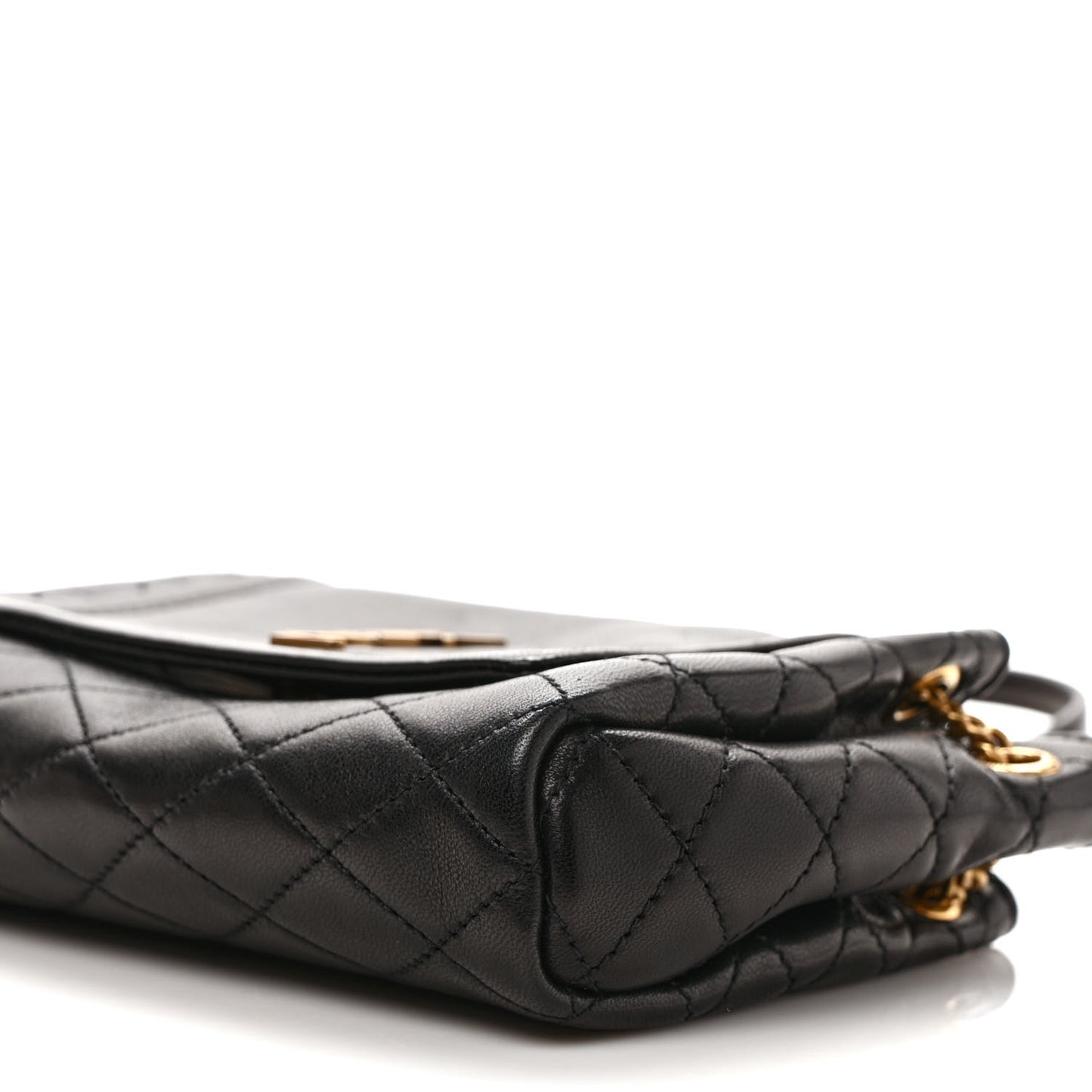 Lambskin Quilted Monogram Mini Nolita Black