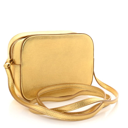 Saint Laurent Metallic Calfskin Small Classic Monogram Camera Bag Gold 3 of 10