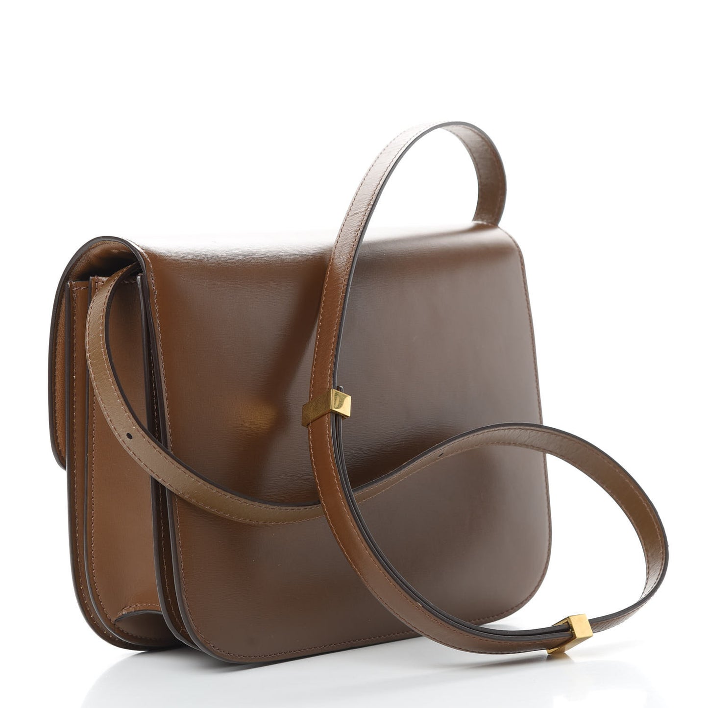 Box Calfskin Medium Classic Box Flap Bag Camel