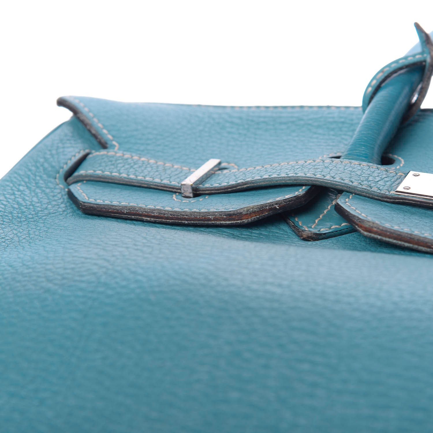 Hermes Taurillon Clemence Birkin 35 Bleu Jean 23 of 27