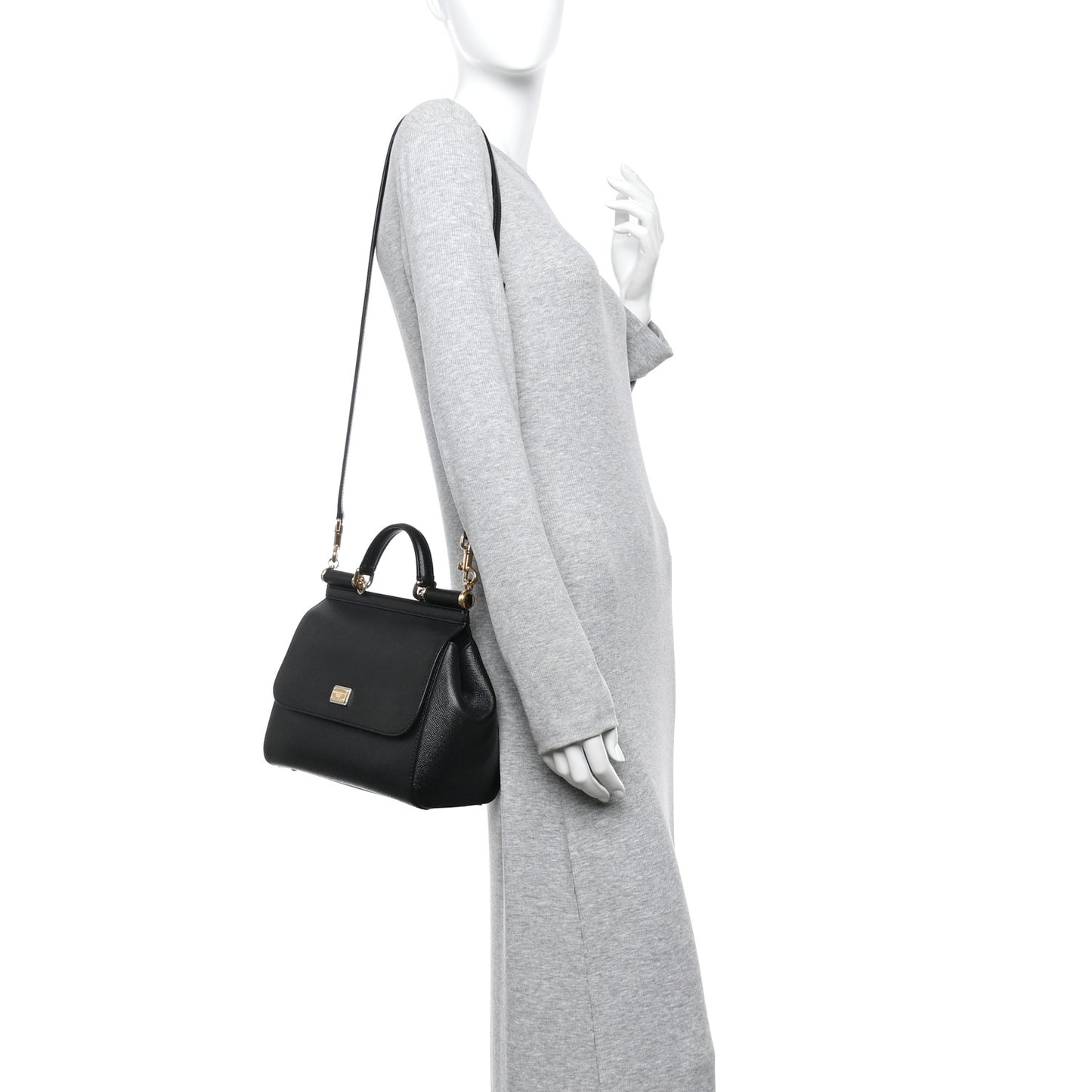Dauphine Medium Miss Sicily Satchel Black