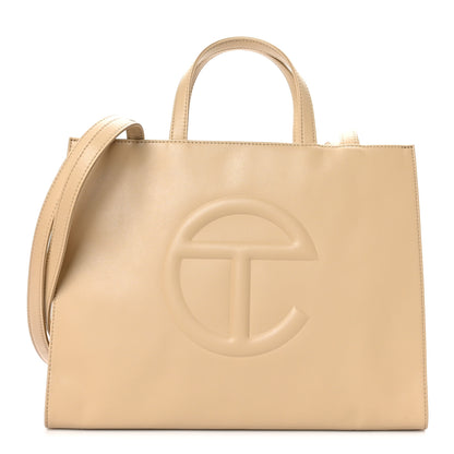 Telfar Vegan Leather Medium Shopping Bag Cream 1 of 9