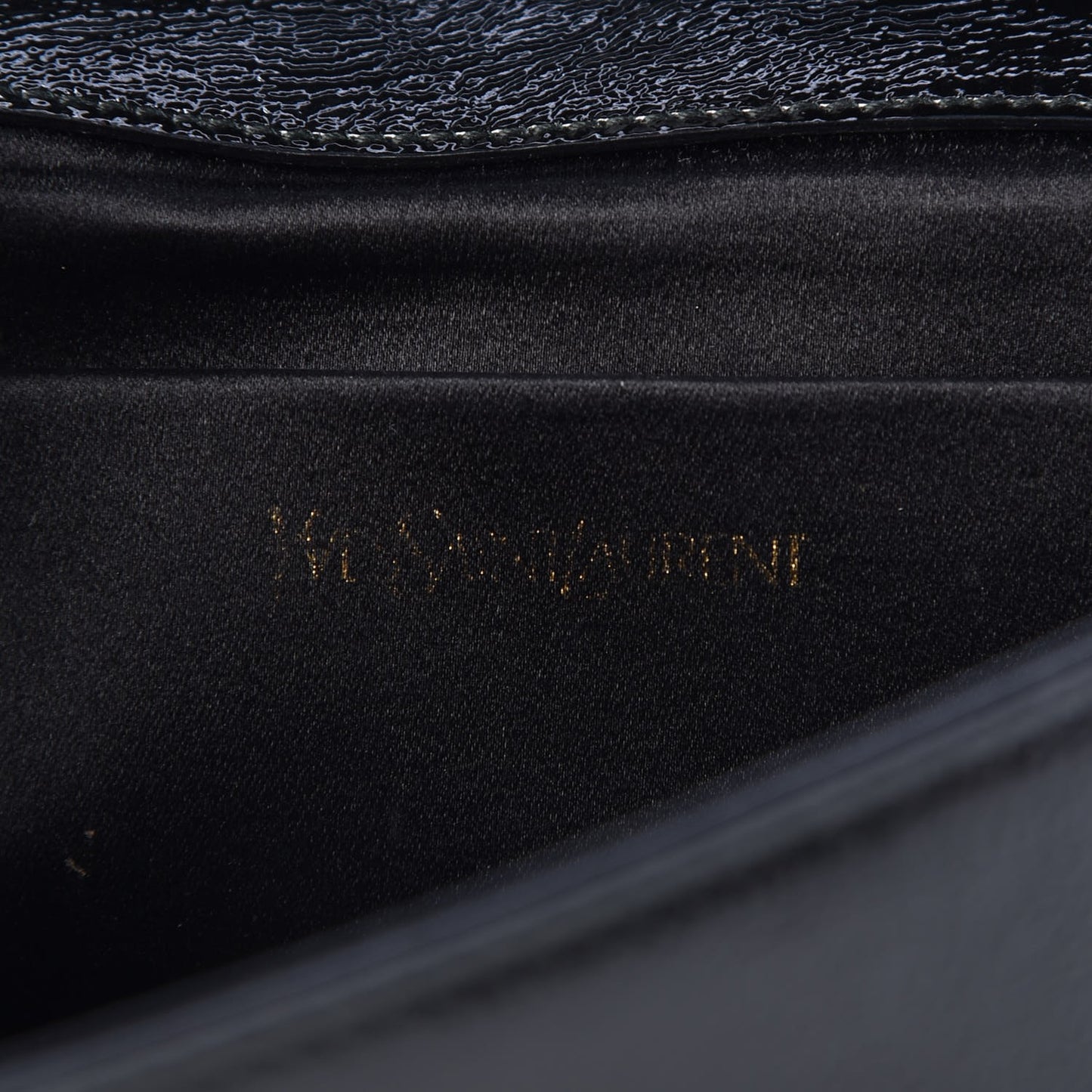 Textured Patent Monogram Large Belle De Jour Clutch Black