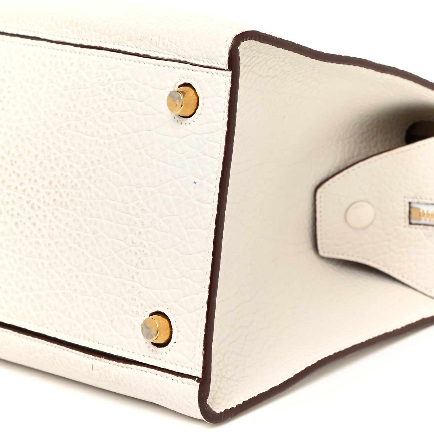 Bullhide Calfskin Medium Ring Bag White