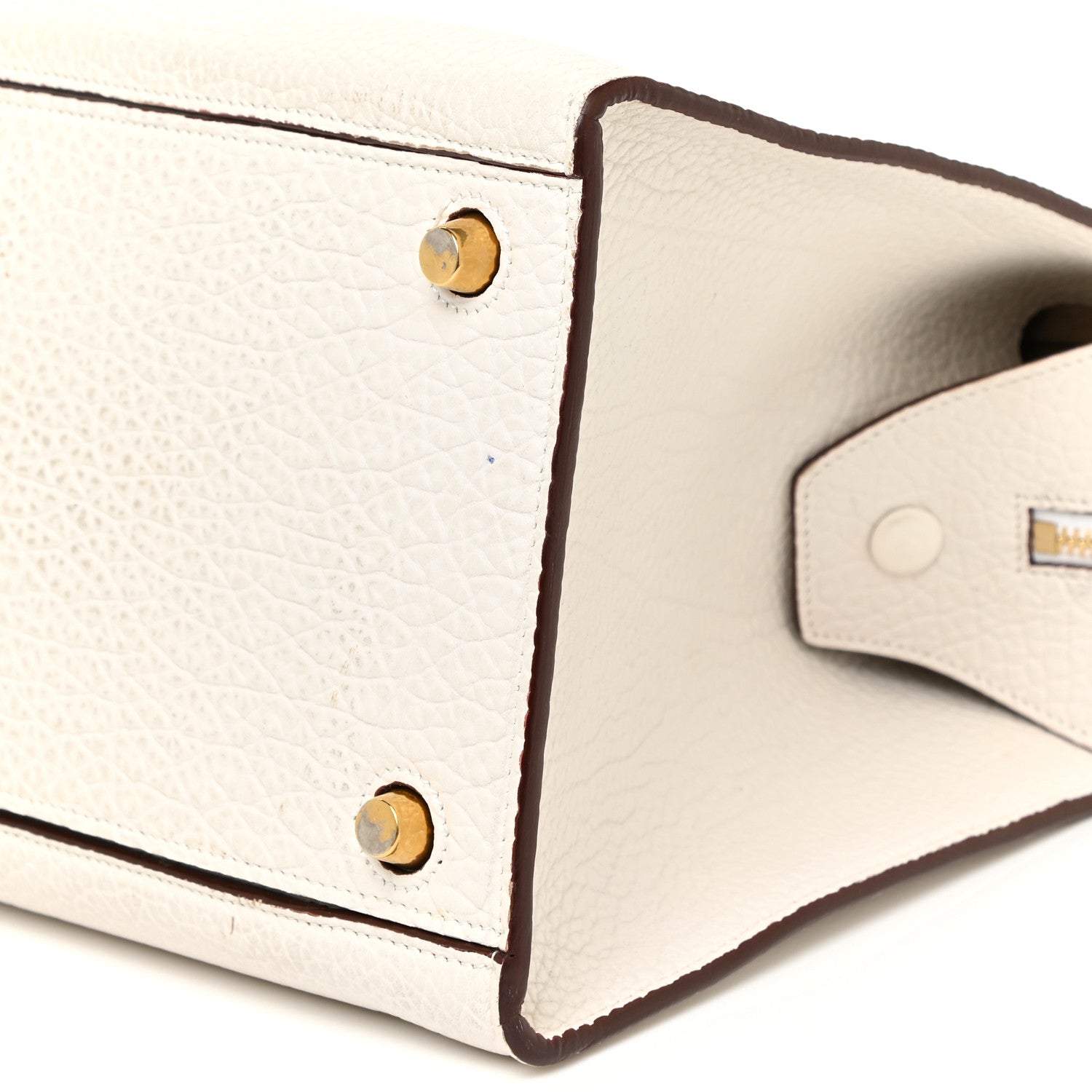 Celine Bullhide Calfskin Medium Ring Bag White 9 of 22