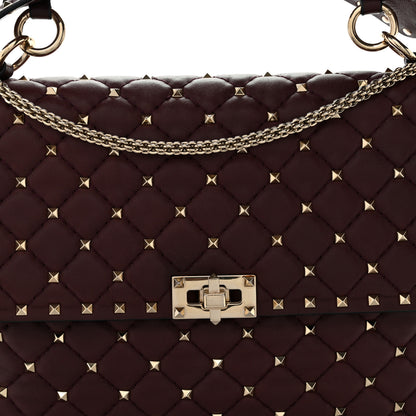 Valentino Garavani Nappa Large Rockstud Spike Shoulder Bag Rubin 7 of 10