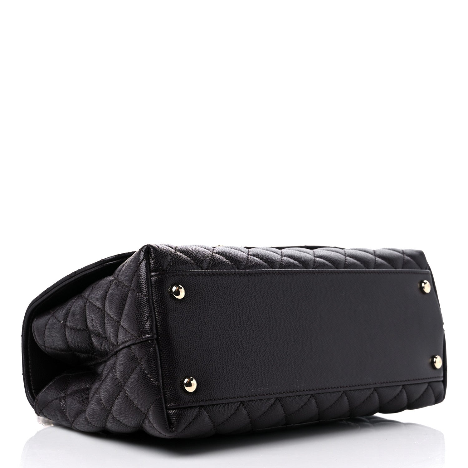 Chanel Caviar Quilted Small Coco Handle Flap Dark Brown 4 of 10