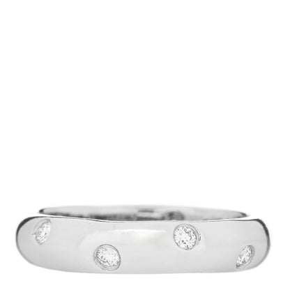 Tiffany Platinum Diamond 4mm Etoile Band Ring 52 6 1 of 5