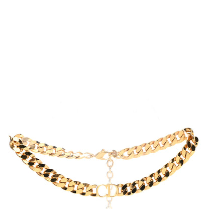 Christian Dior Metal Danseuse Etoile Chain Choker Necklace Gold 3 of 5