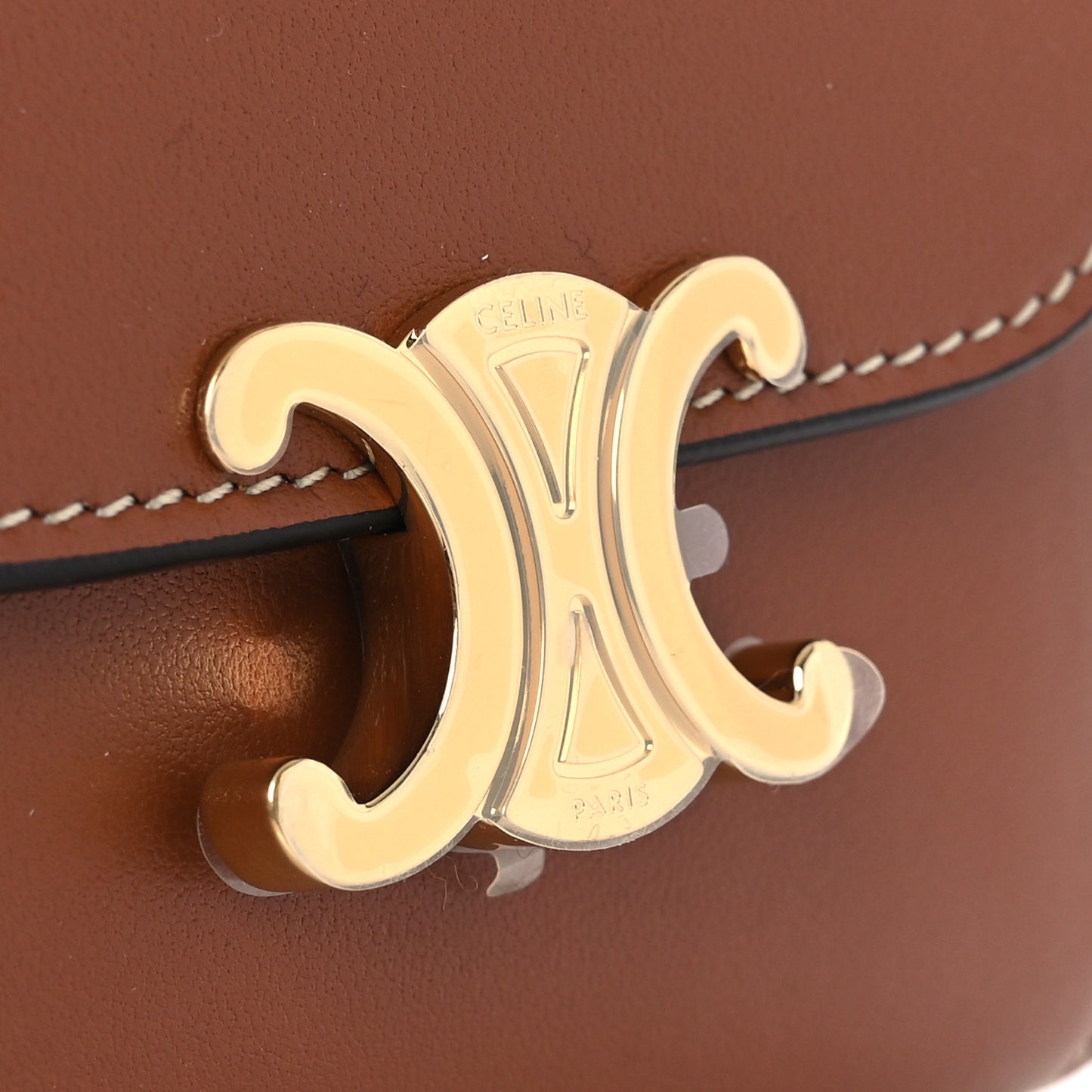 Shiny Smooth Lambskin Small Triomphe Wallet Tan