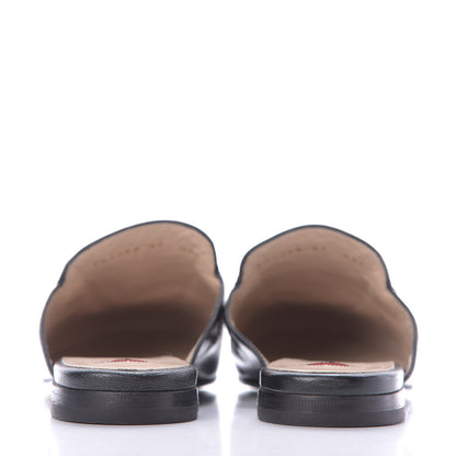 Gucci Goatskin Bee Star Embroidered Womens Princetown Slippers 37 Black 7 of 12
