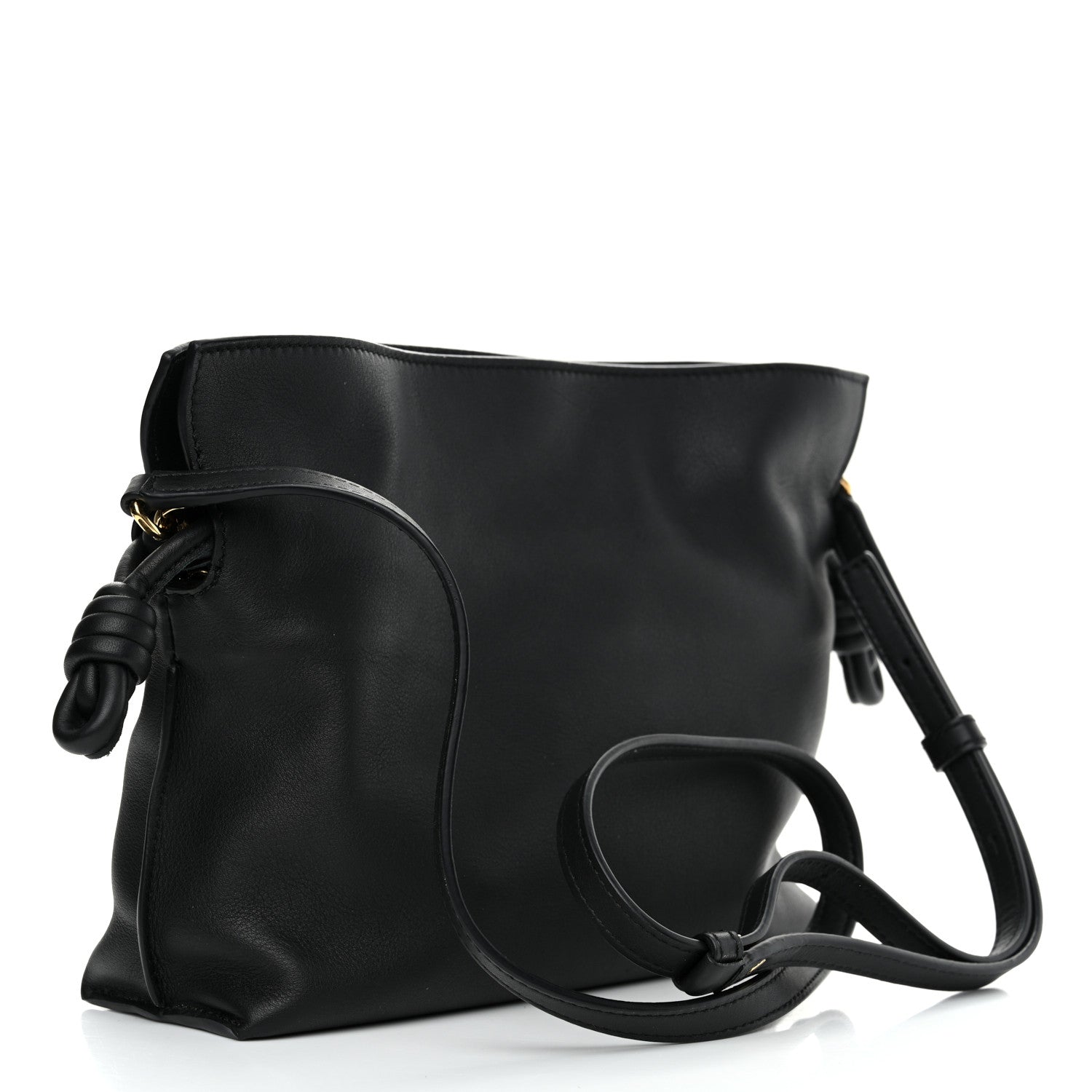 Loewe Calfskin Mini Flamenco Knot Clutch Black 3 of 10