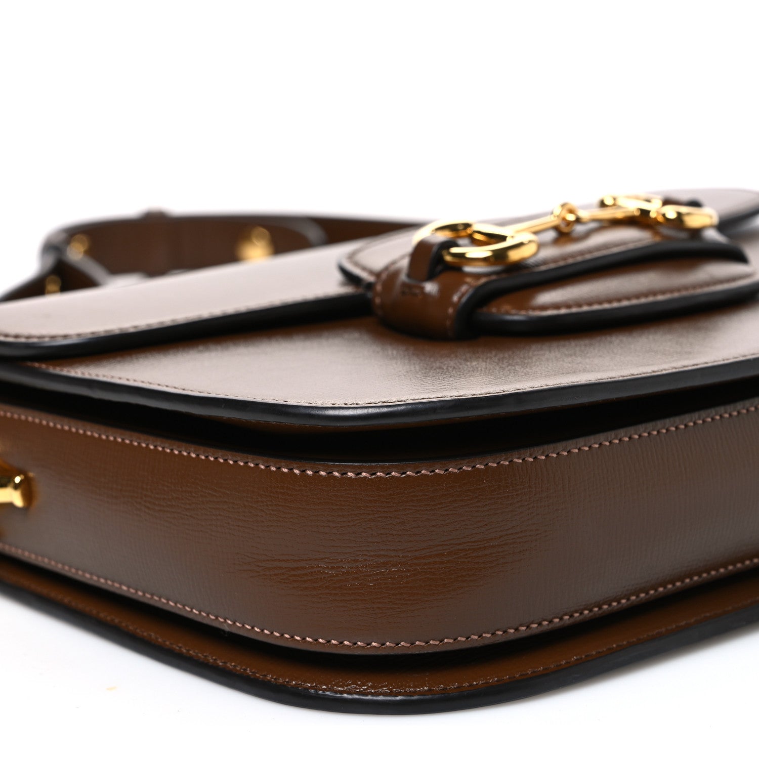 Gucci Azalea Calfskin Horsebit 1955 Shoulder Bag Brown Sugar 9 of 10