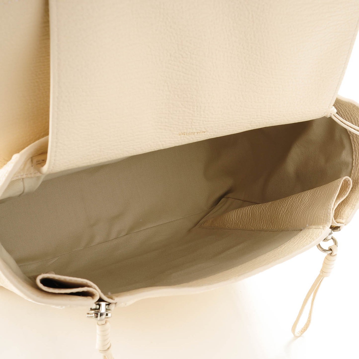 3.1 Textured Calfskin Pashli Backpack Milk