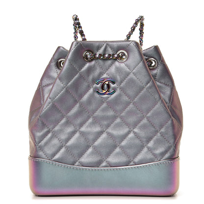 Chanel Iridescent Lambskin Calfskin Quilted Gabrielle Backpack Light Purple 1 of 8