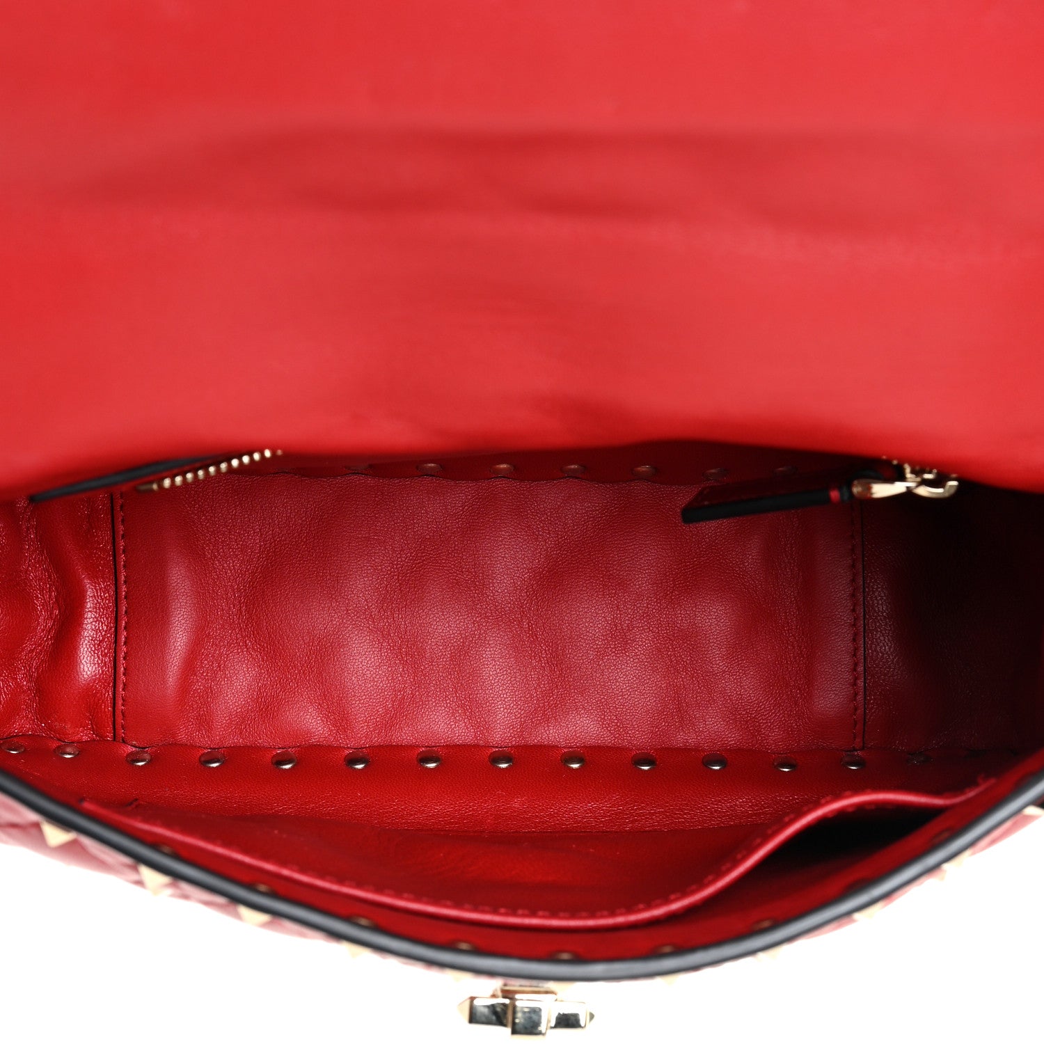Valentino Garavani Nappa Medium Rockstud Spike Shoulder Bag Rosso Valentino 5 of 12