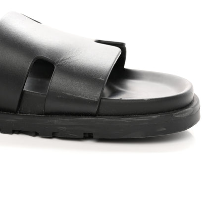 Hermes Calfskin Womens Chypre Sandals 41 Black 11 of 16
