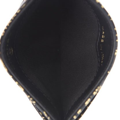 Chanel Calfskin Crocodile Embossed Graffiti 2.55 Cocodile Reissue Card Holder Black Gold 5 of 9
