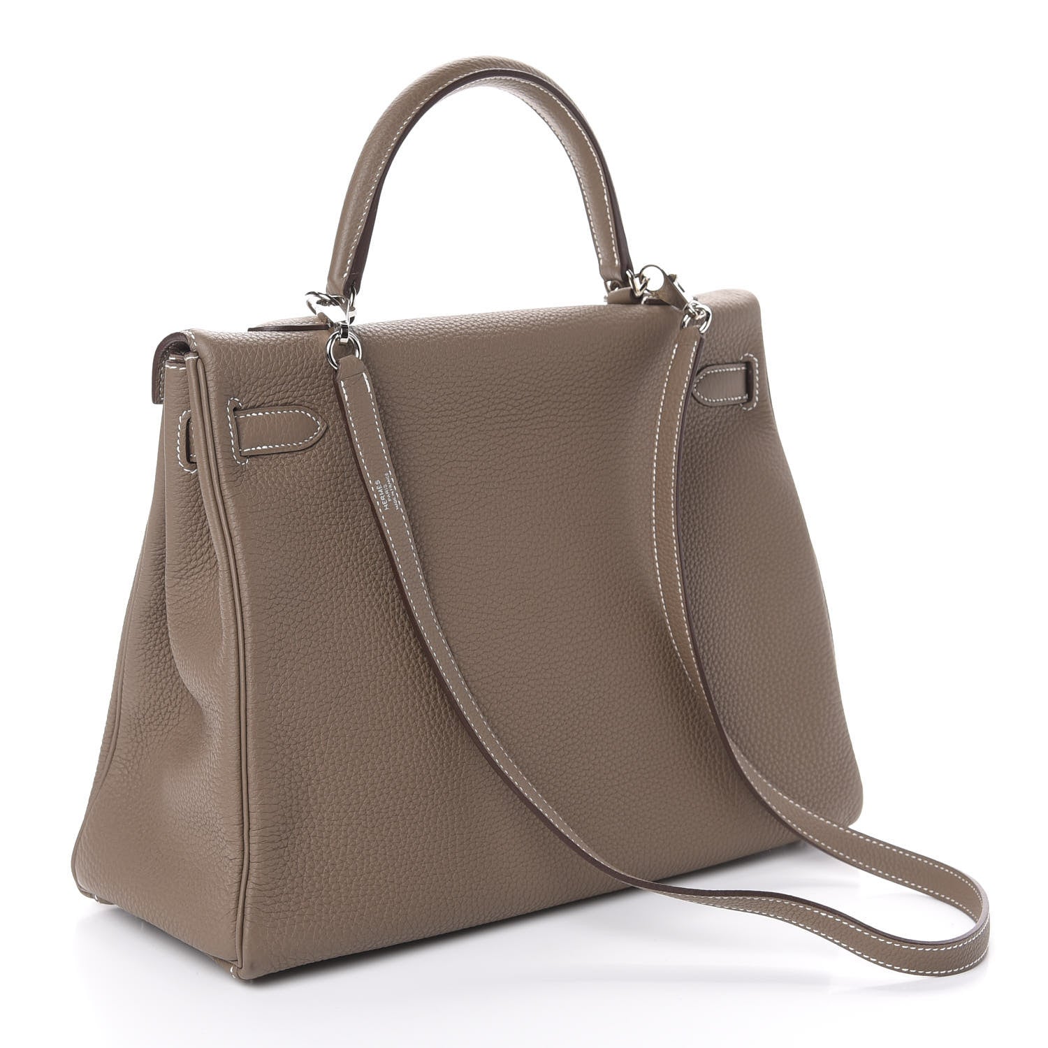 Hermes Togo Kelly Retourne 35 Etoupe 3 of 10