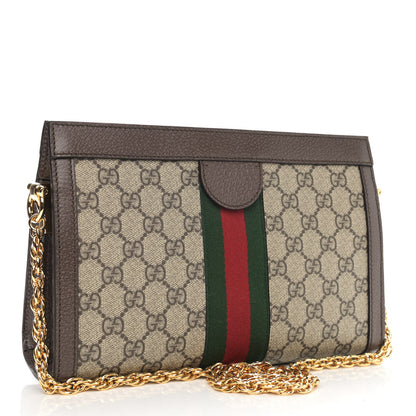 Gucci GG Supreme Monogram Web Small Ophidia Chain Shoulder Bag Brown 3 of 10