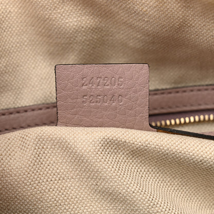 Gucci Monogram Selleria Calfskin Vintage Web Medium Boston New Sand Lilas 7 of 20