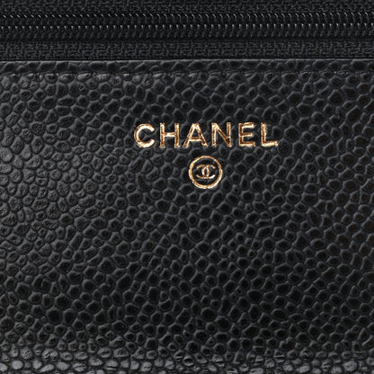 Chanel Caviar Quilted Wallet On Chain WOC Black 5 of 9