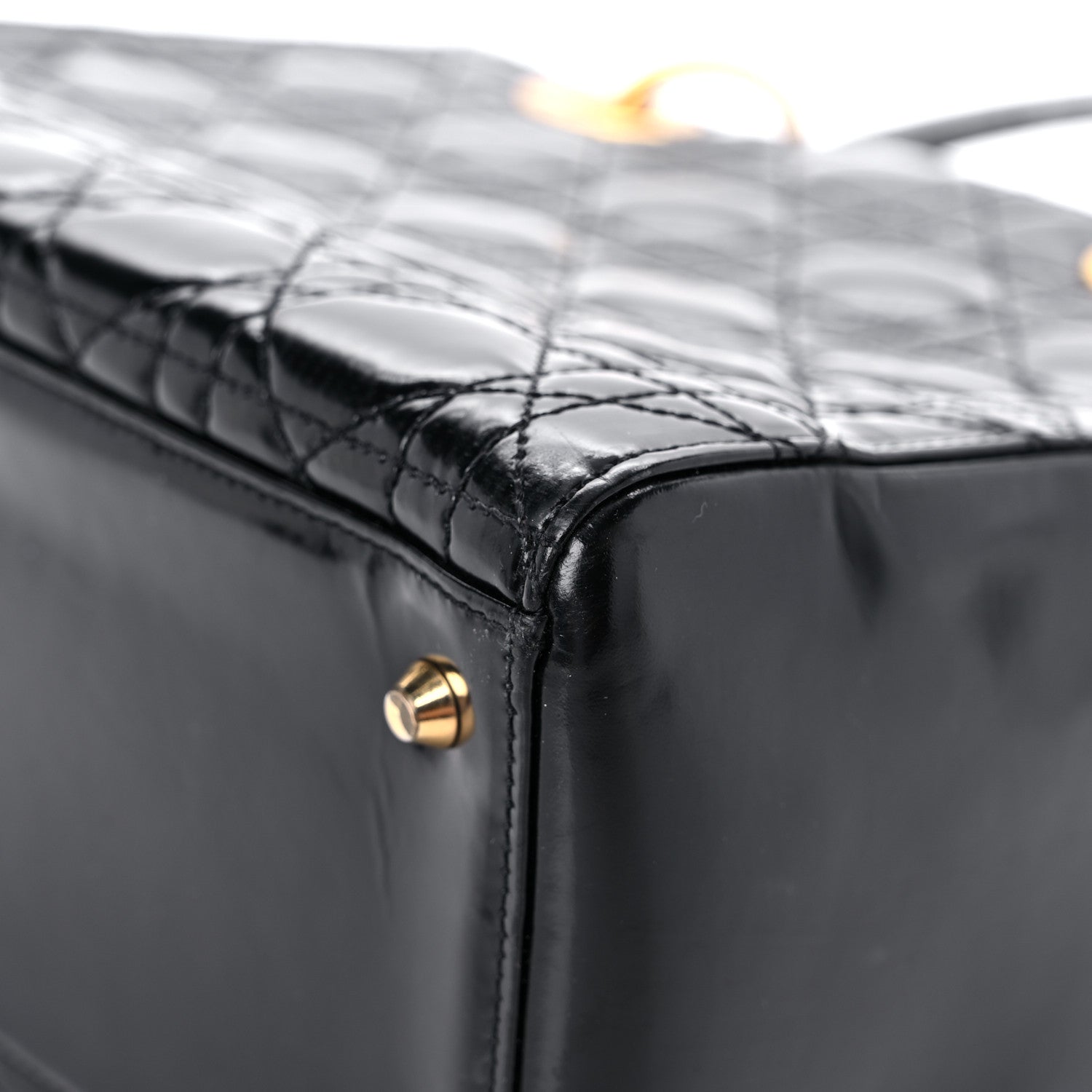 Christian Dior Patent Cannage Medium Lady Dior Black 11 of 16