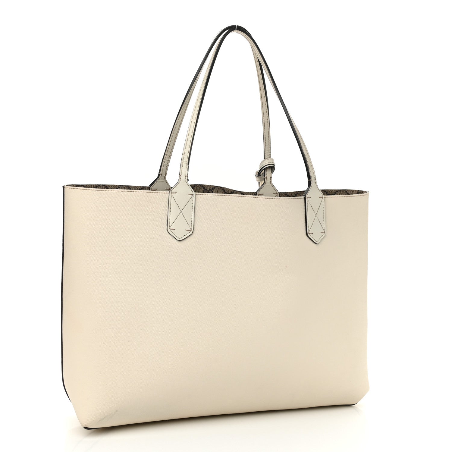 Gucci GG Supreme Monogram Medium Reversible Tote Beige White 4 of 17