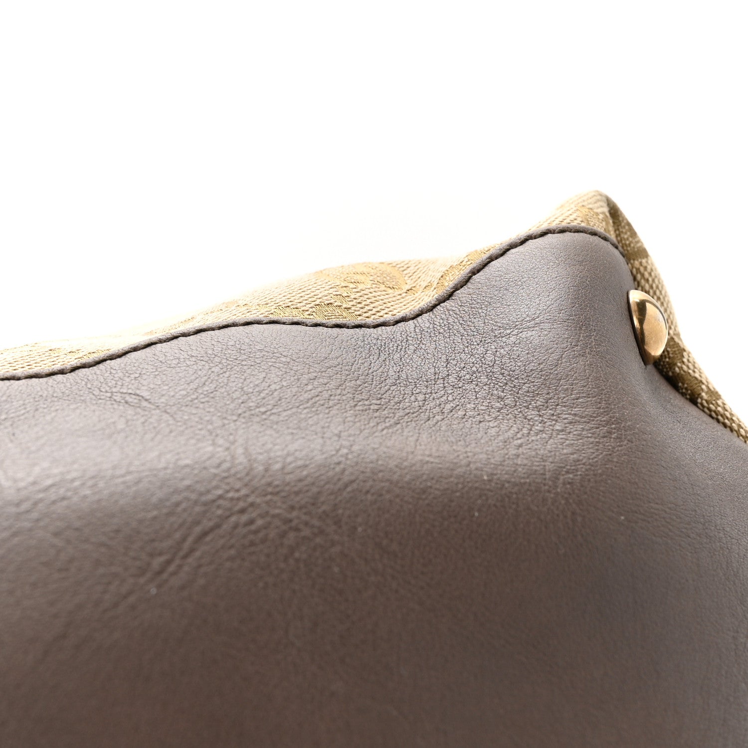 Gucci Monogram Web Medium Rania Top Handle Bag Brown 11 of 15