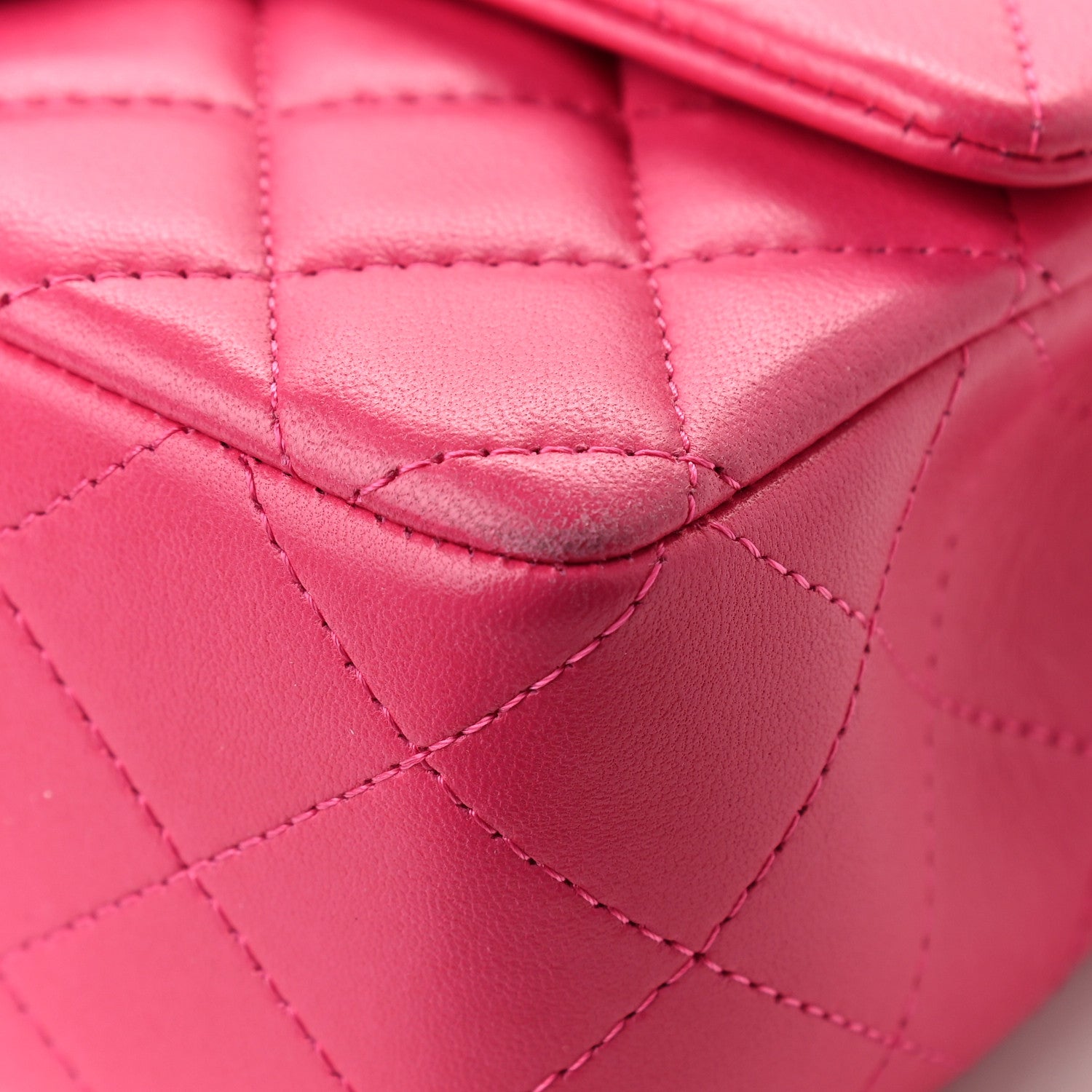 Chanel Lambskin Quilted Mini Rectangular Flap Pink 10 of 12