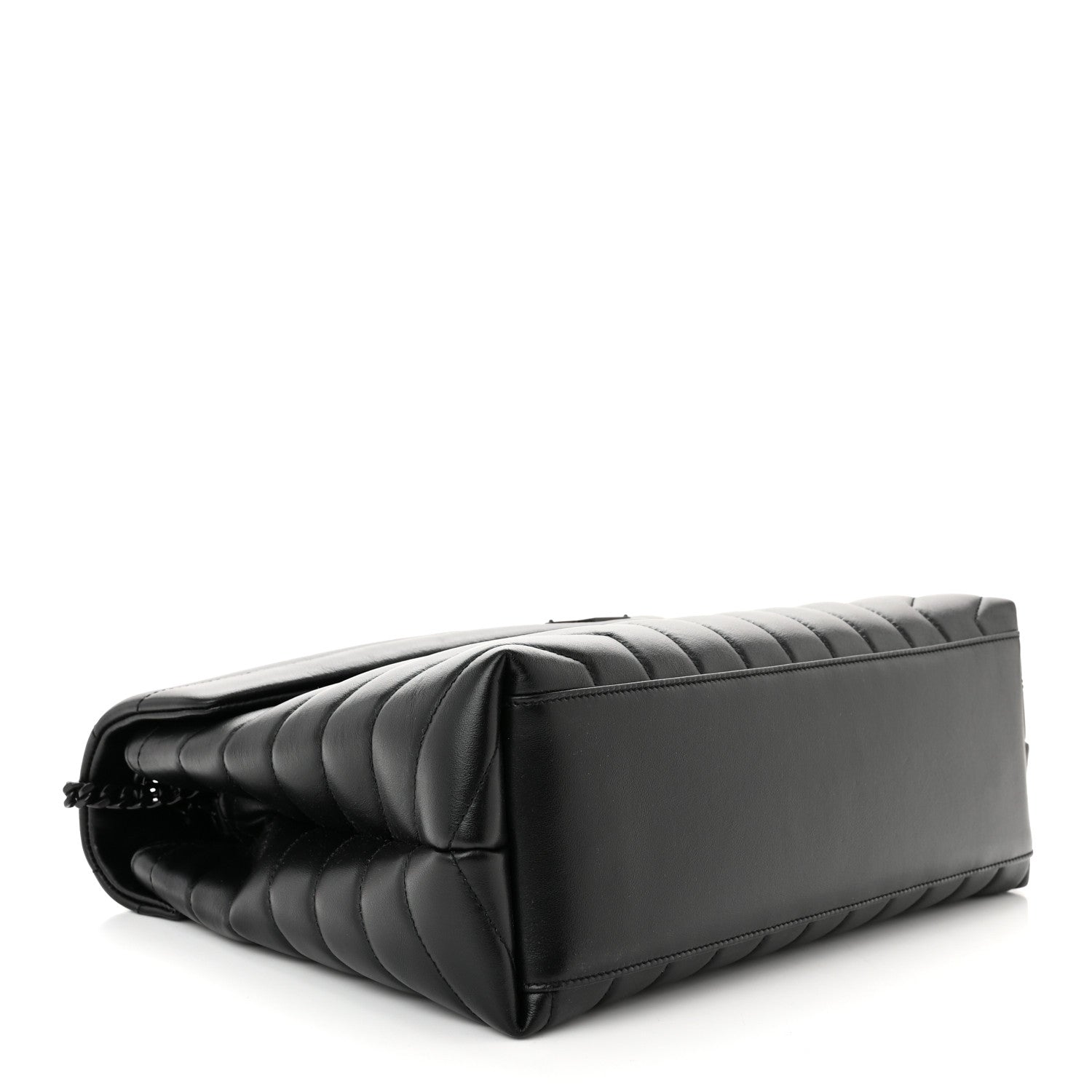 Saint Laurent Calfskin Y Quilted Monogram Monochrome Medium Loulou Chain Satchel Black 4 of 10