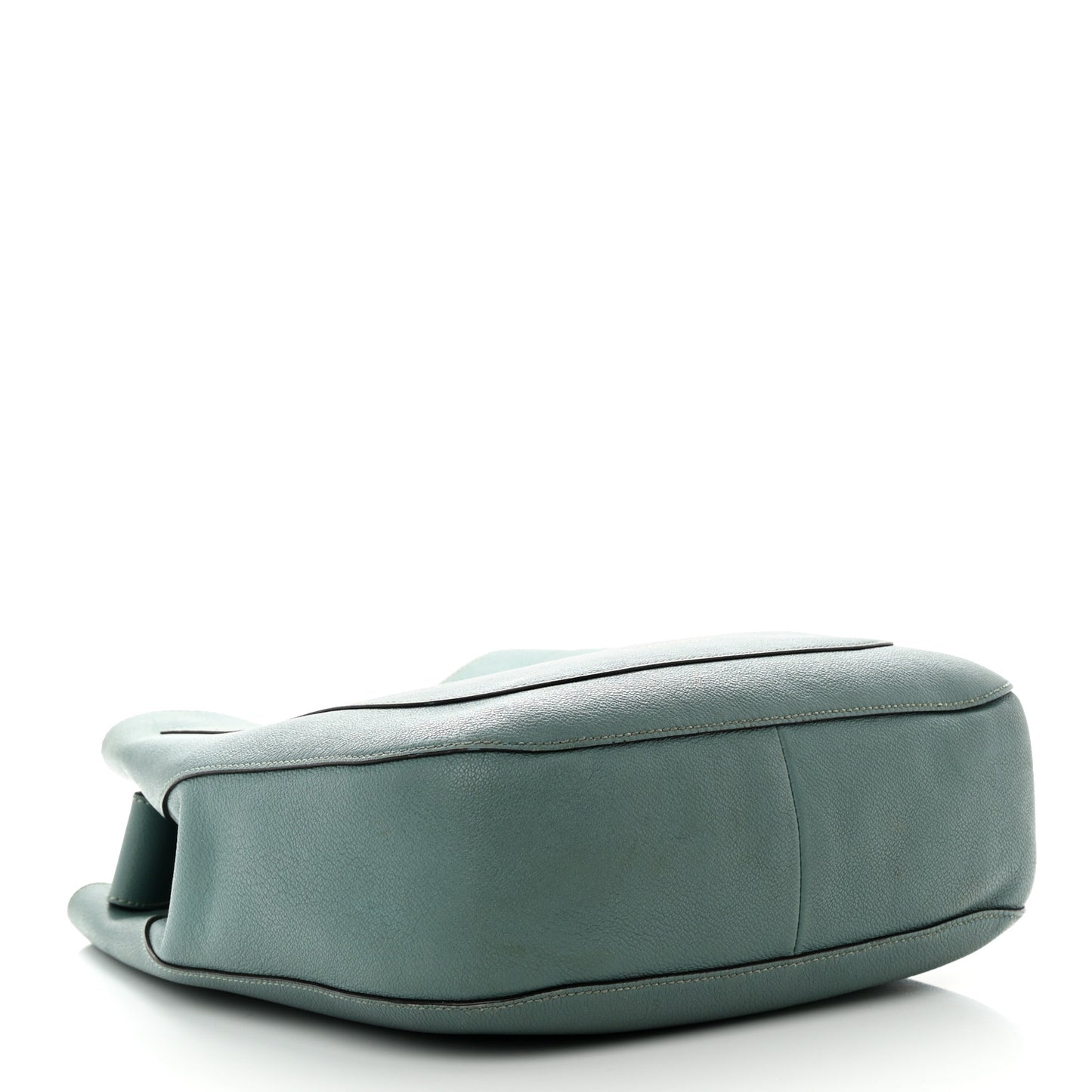 Grainy Calfskin Small Elmstone Hobo Eucalyptus Green