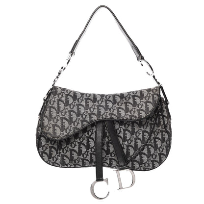 Christian Dior Monogram Double Saddle Bag Black 1 of 10