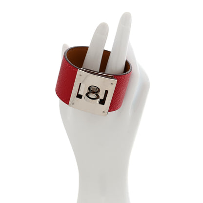 Hermes Epsom Kelly Dog Bracelet S Rouge Casaque 2 of 5