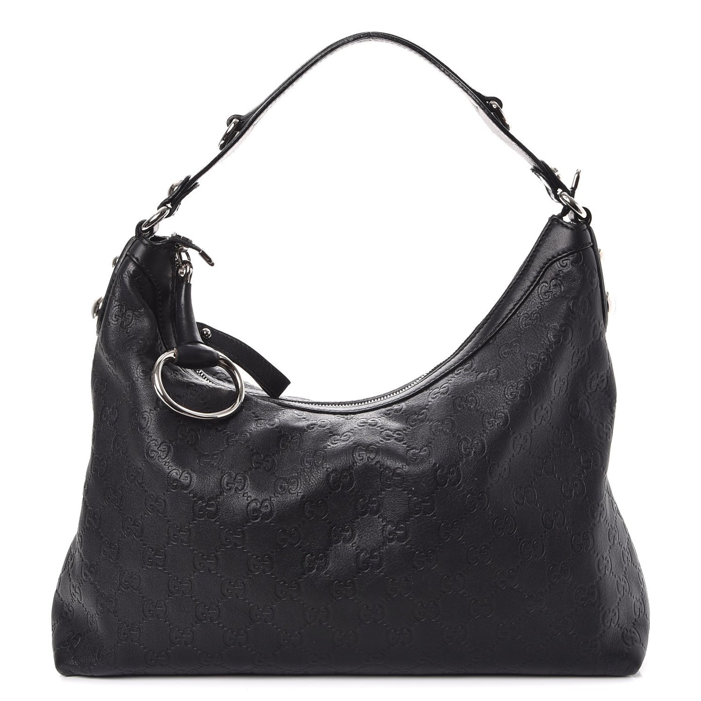 Guccissima Medium Icon Bit Hobo Black