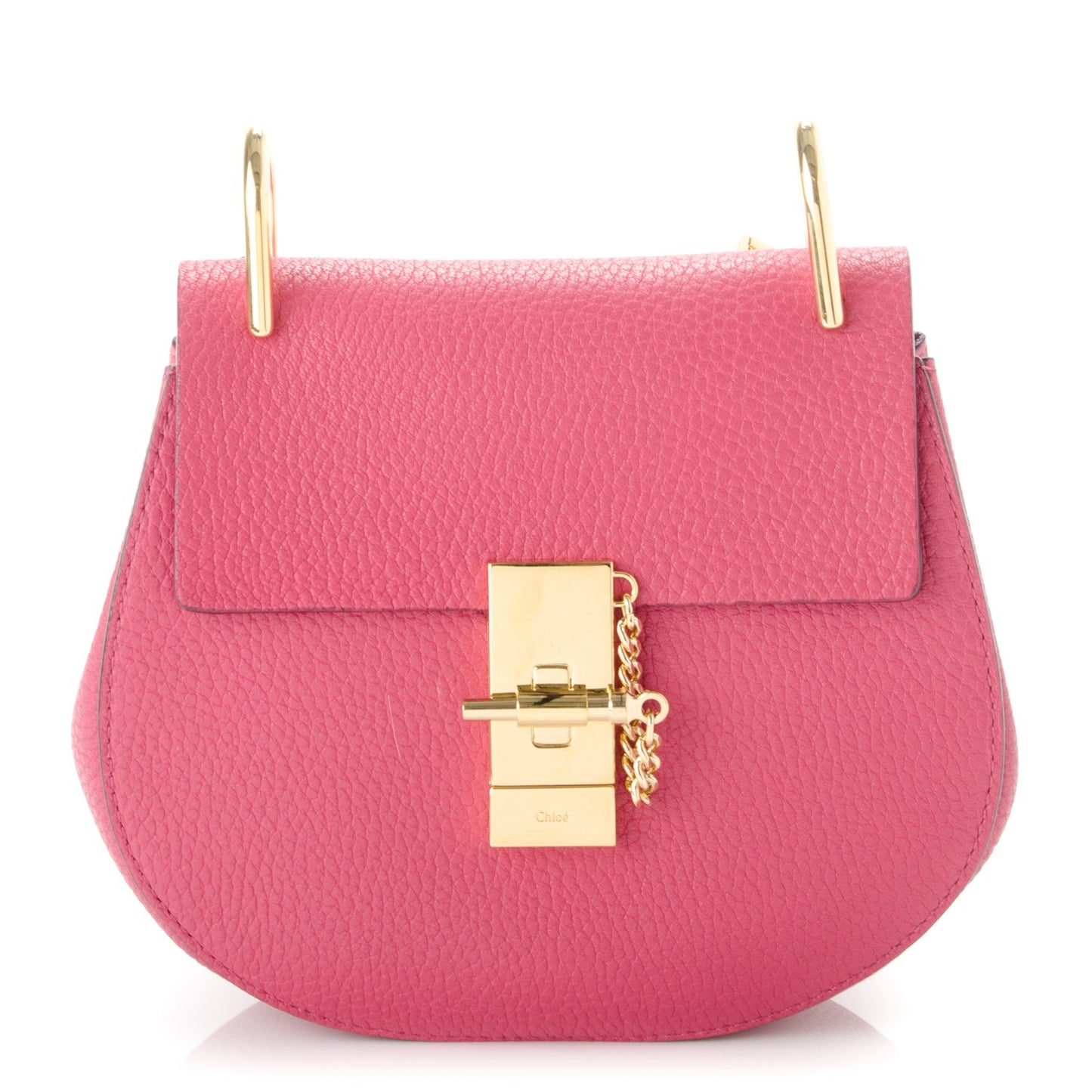 Grained Lambskin Mini Drew Shoulder Bag Dreamy Pink
