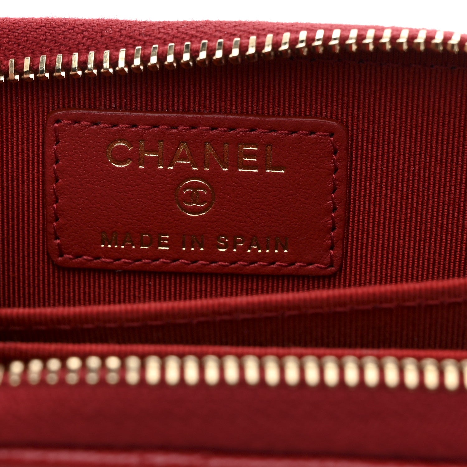 Chanel Caviar Quilted Zip Coin Purse Red 6 of 8