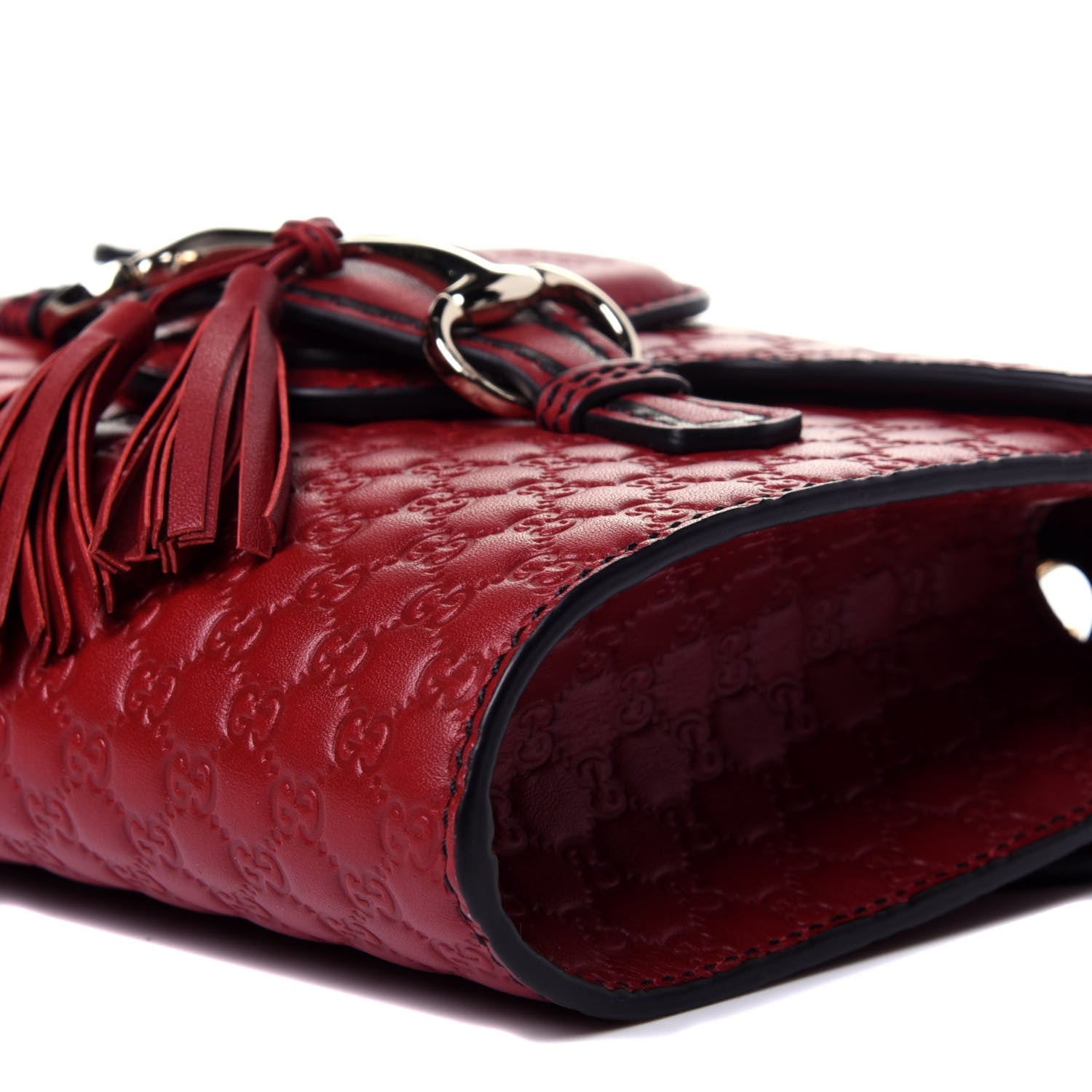 Gucci Soft Microguccissima Mini Emily Chain Shoulder Bag Rosso 10 of 12