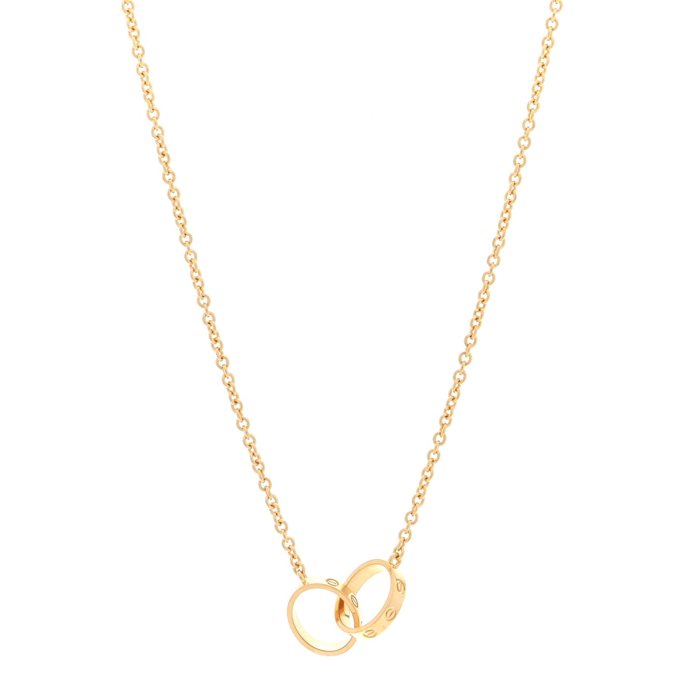 18K Yellow Gold Interlocking LOVE Necklace