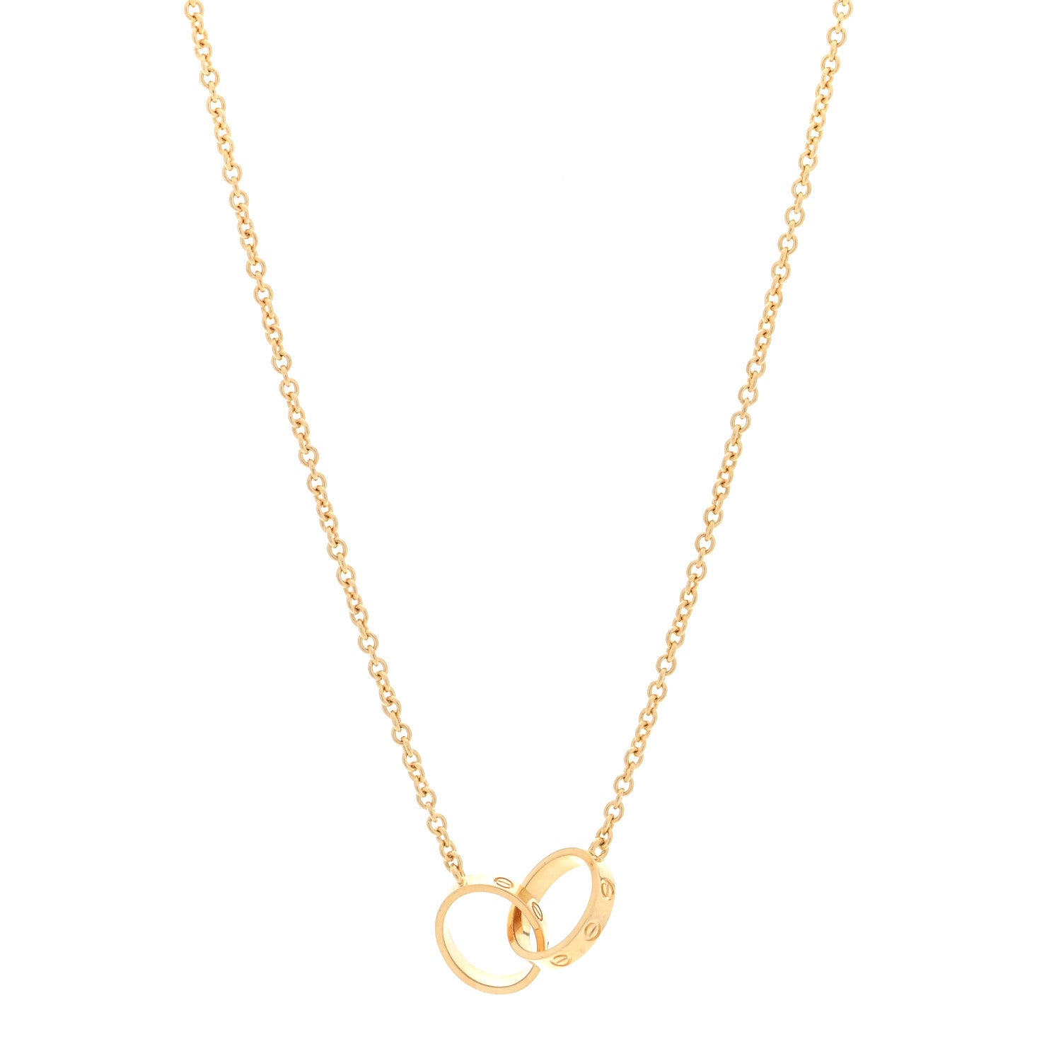 Cartier 18K Yellow Gold Interlocking LOVE Necklace 1 of 4