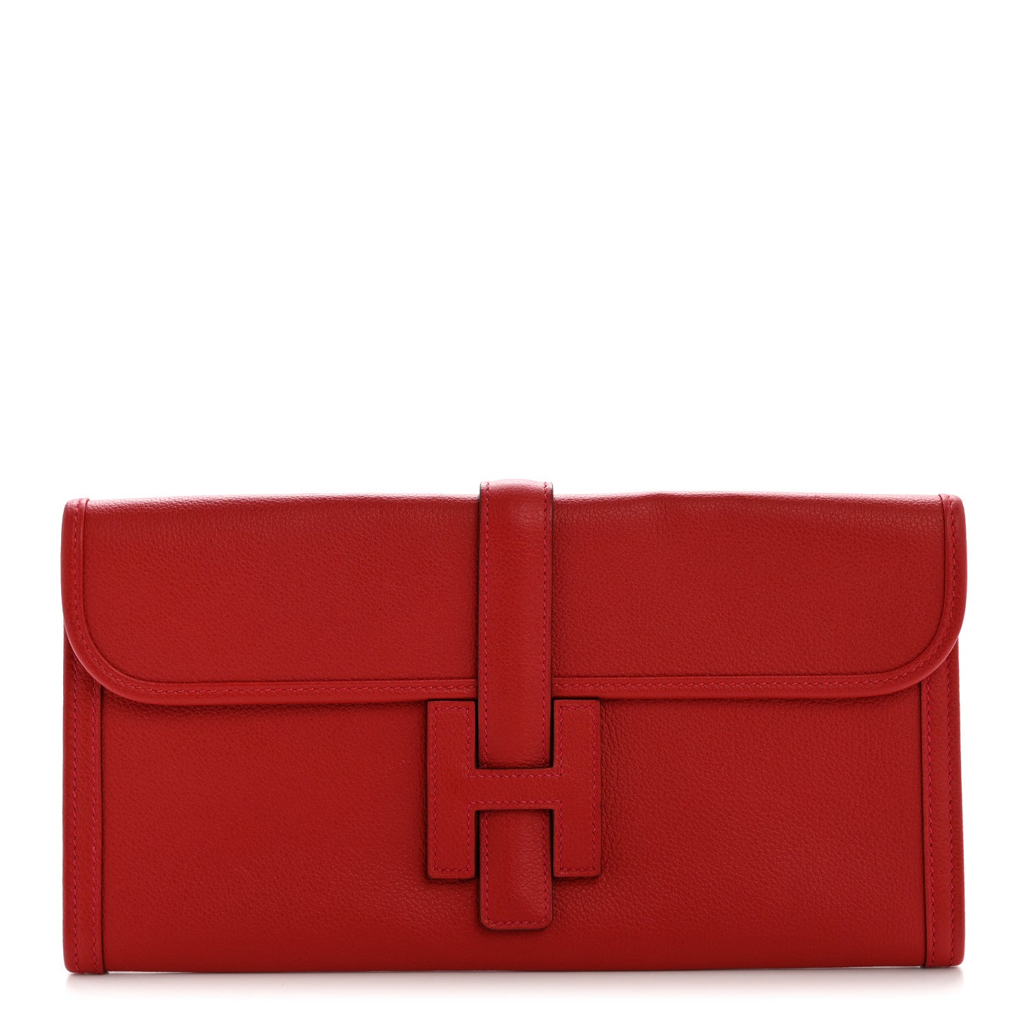 Hermes Evercolor Jige Elan 29 Clutch Rouge Casaque 1 of 11