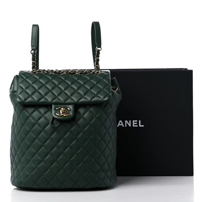 Chanel Calfskin Quilted Large Urban Spirit Backpack Dark Green 12 of 12