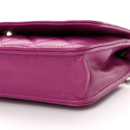 Chanel Caviar Quilted Wallet on Chain WOC Purple 11 of 11