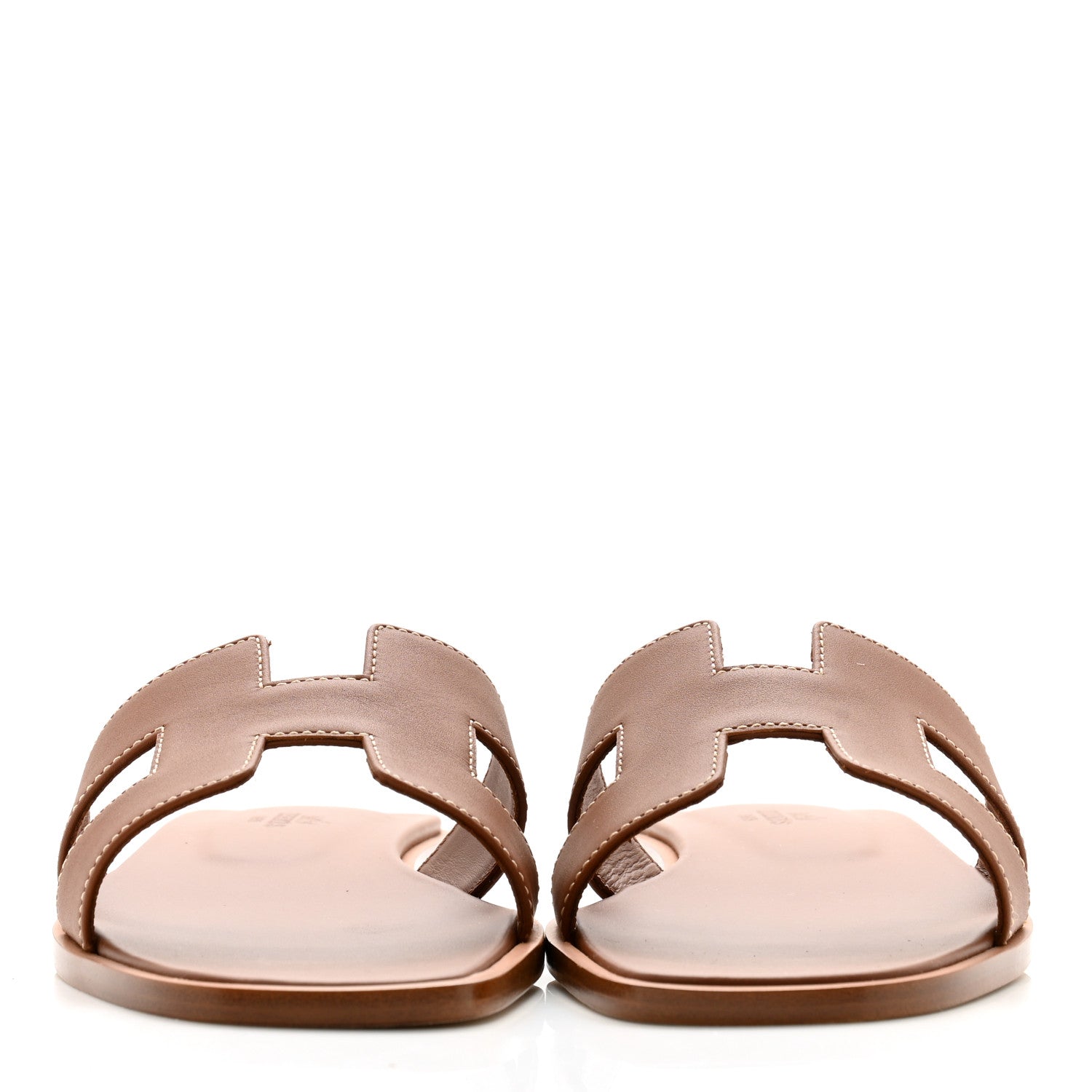 Hermes Box Calfskin Oran Sandals 36 Gold 2 of 9