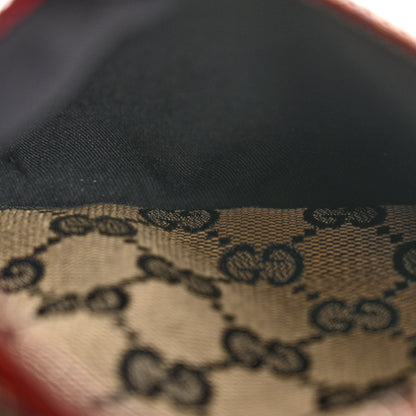 Gucci GG Monogram Web Double Pocket Belt Bag Navy Red 6 of 18